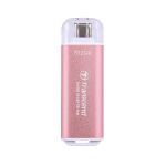 Transcend ESD300P - SSD - 512 GB - esterno (portatile) - USB 3.2 Gen 2x1 (USB-C connettore) - rosy pink